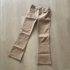 Frame Denim Tan Flare Wide Leg Jeans